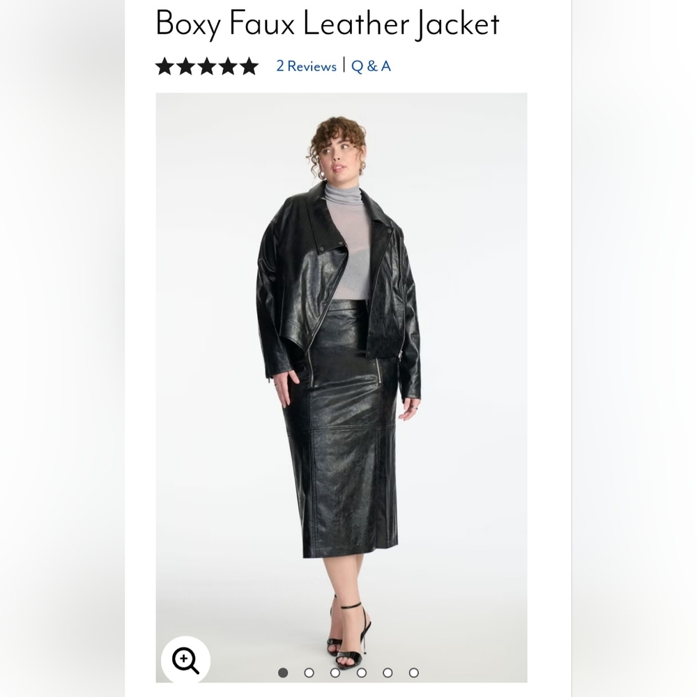 Eloquii NWT Boxy Faux Leather Jacket 18/20